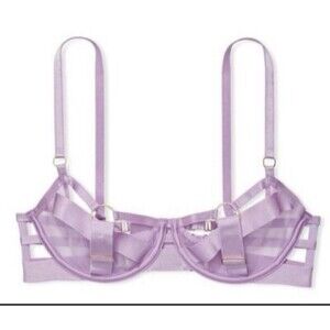 VICTORIA'S SECRET LUXE VERY SEXY UNLINED DEMI STRAPPY BRA‎ 34D Purple